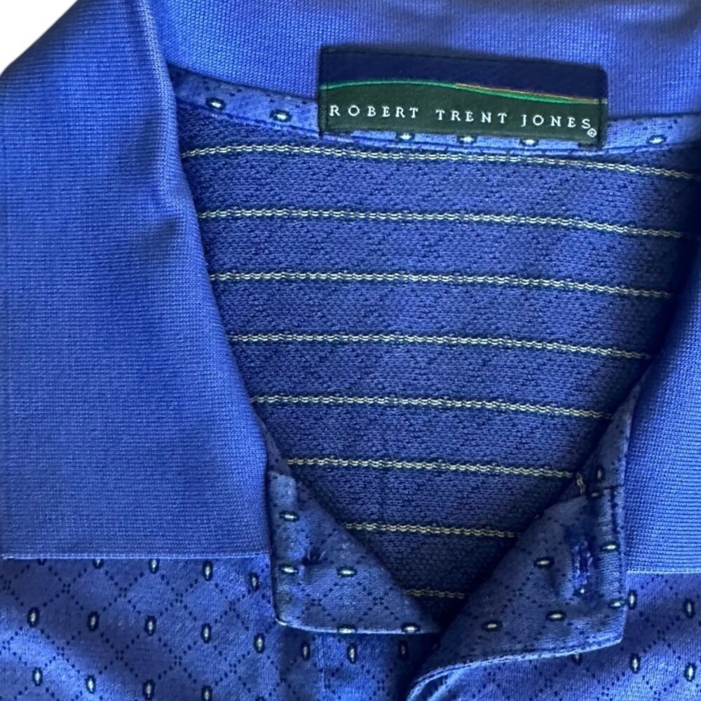 Robert Trent Jones TPC Sugarloaf Georgia Golf Polo Blue Textured Pattern XL - Picture 2 of 8
